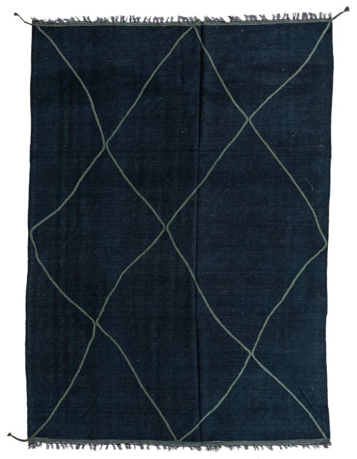 Detail image of 6' 5 x 10' 1 Hand Woven Kilim Modern Wool Rug