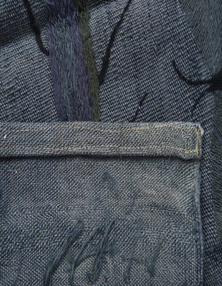 Detail image of 4' 10 x 6' 7  Hand Woven Kilim Suzani Wool Rug