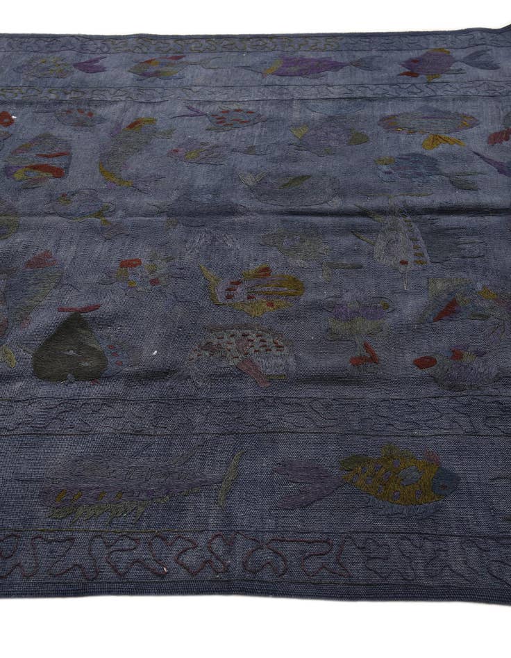 Detail image of 5' 5 x 7' 7  Hand Woven Kilim Suzani Wool Rug