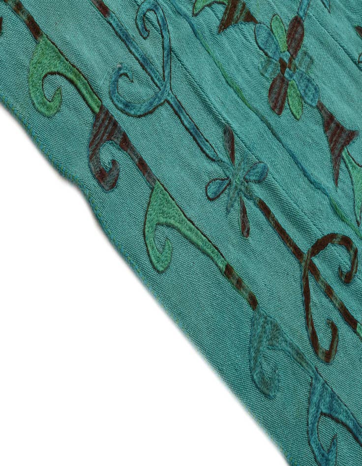 Detail image of 5' 3 x 7' 4  Hand Woven Kilim Suzani Wool Rug