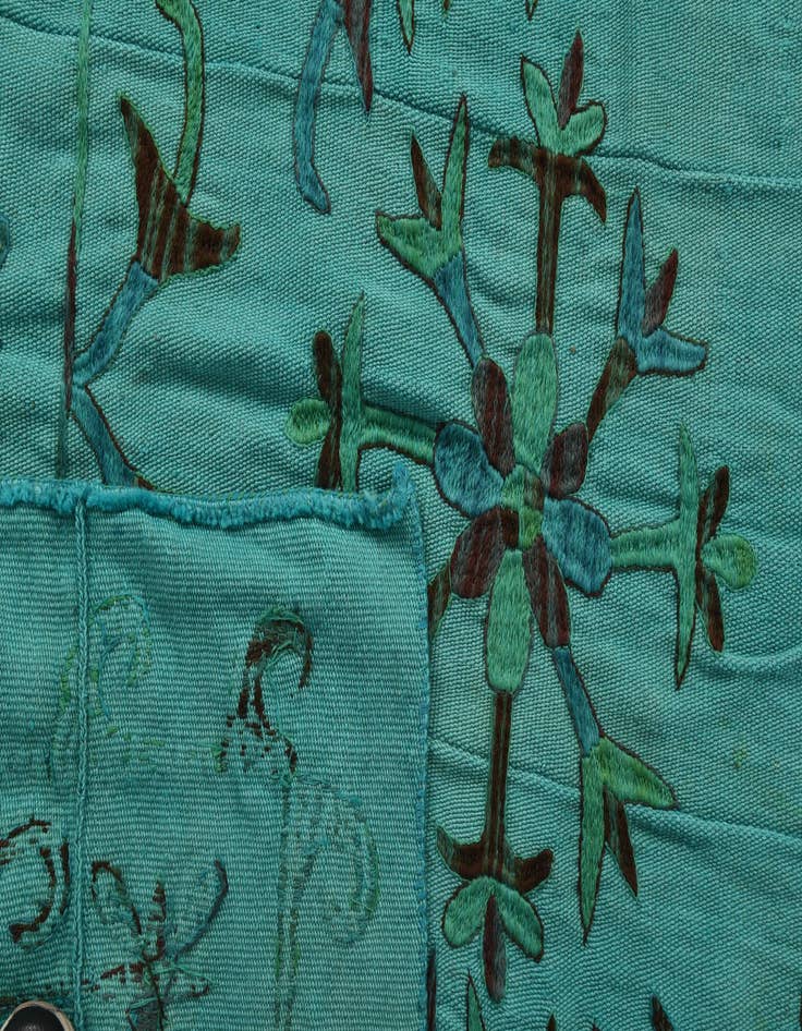 Detail image of 5' 3 x 7' 4  Hand Woven Kilim Suzani Wool Rug