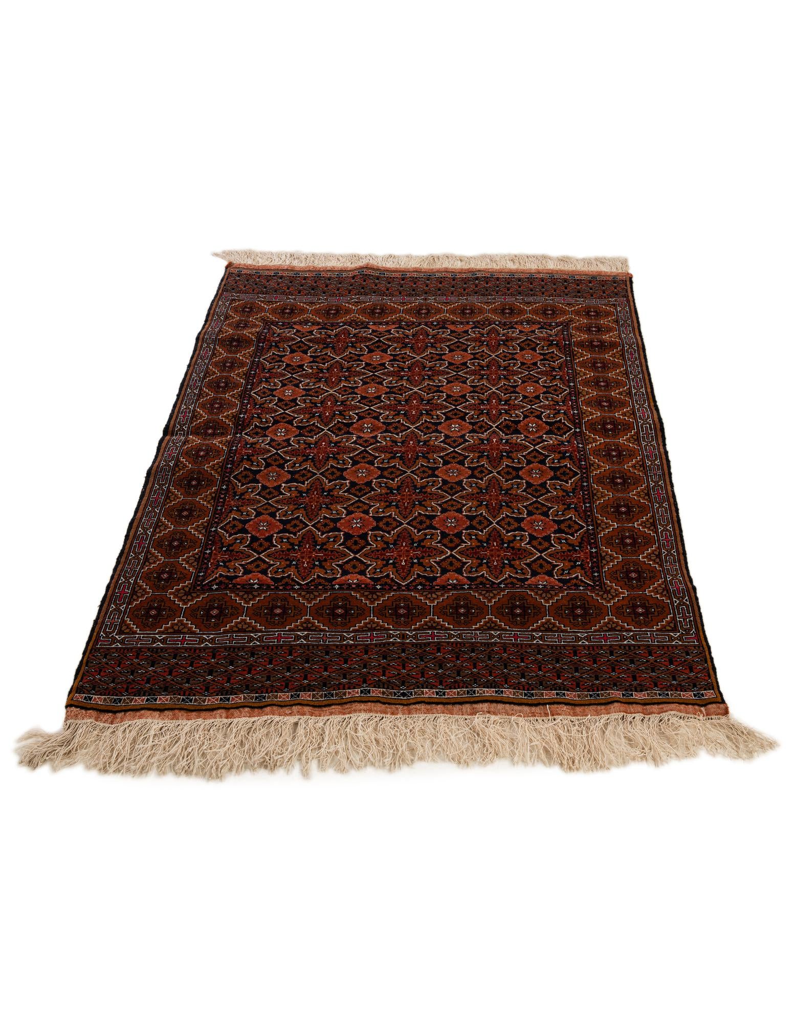 3' 9 x 5' 7 Hand Knotted Lahour Oriental Wool Rug