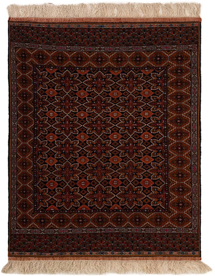 Detail image of 3' 9 x 5' 7 Hand Knotted Lahour Oriental Wool Rug