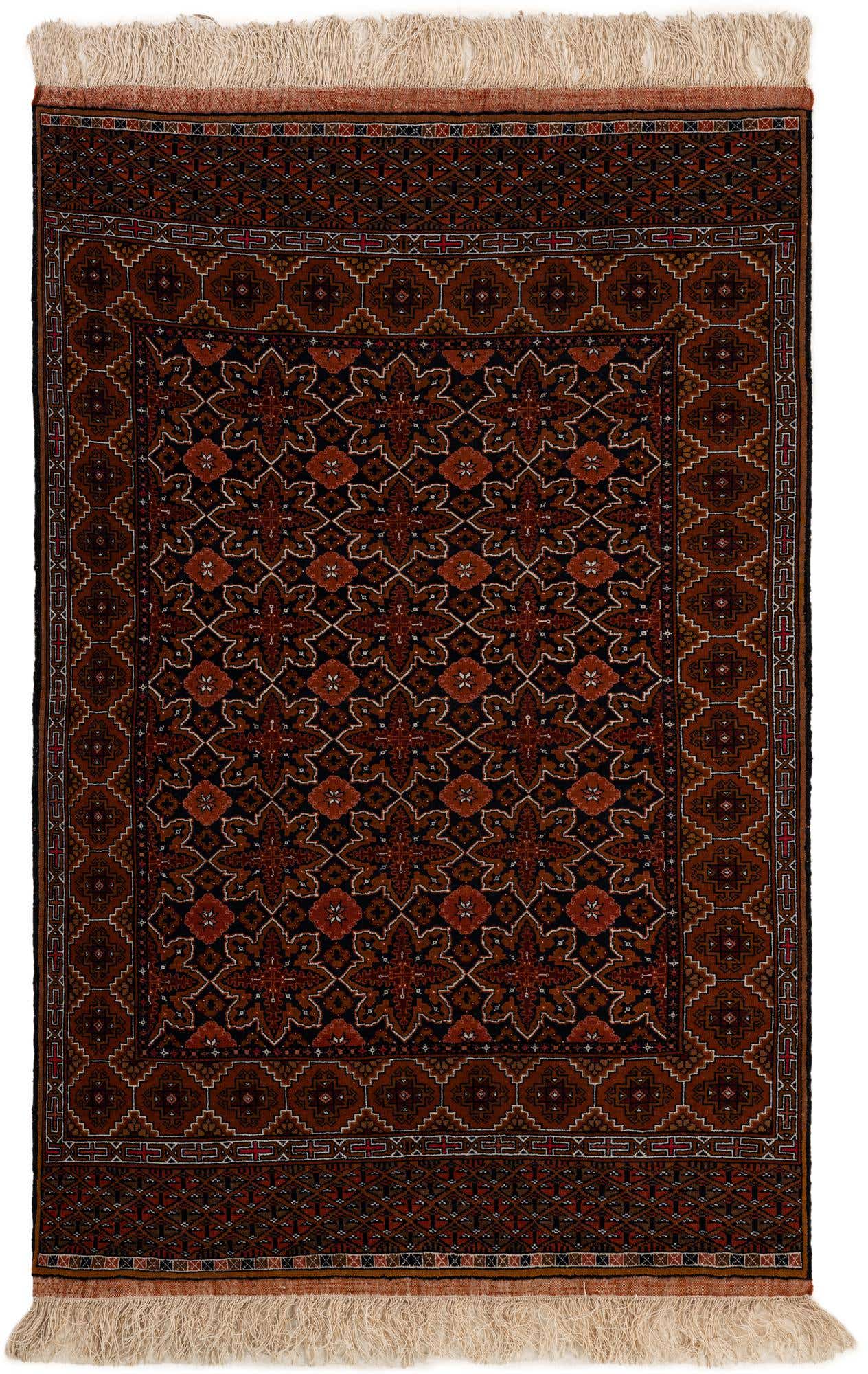 3' 9 x 5' 7 Hand Knotted Lahour Oriental Wool Rug