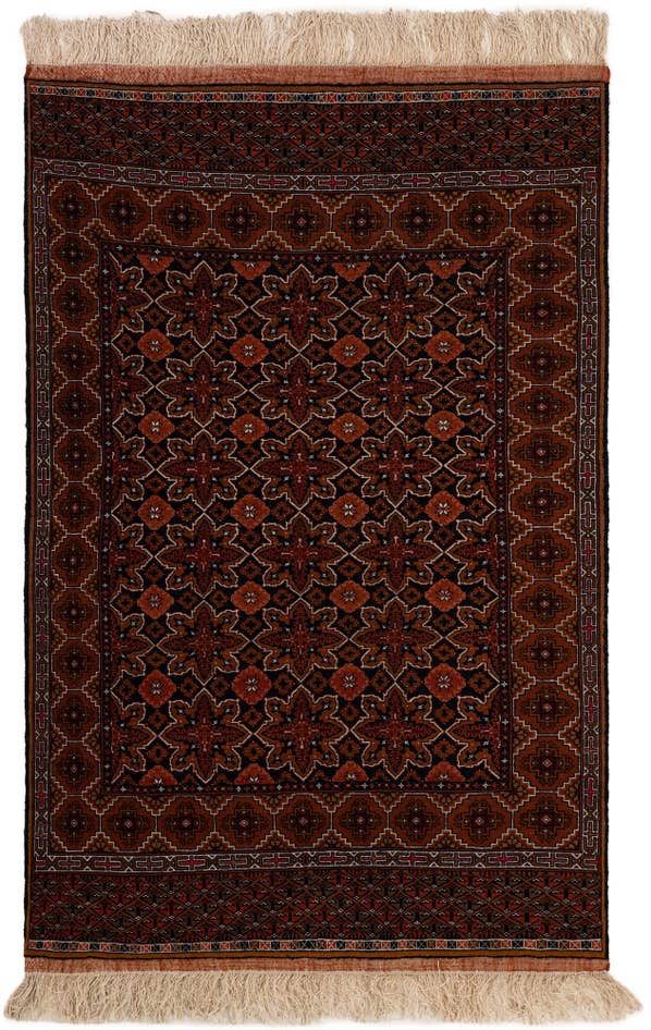 Detail image of 3' 9 x 5' 7 Hand Knotted Lahour Oriental Wool Rug
