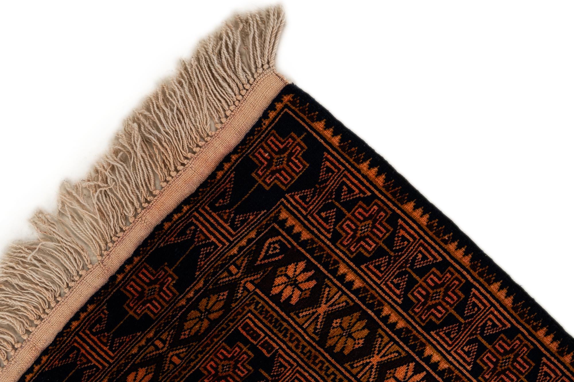 110cm x 205cm anudado a mano Lahour Alfombra Oriental Lana
