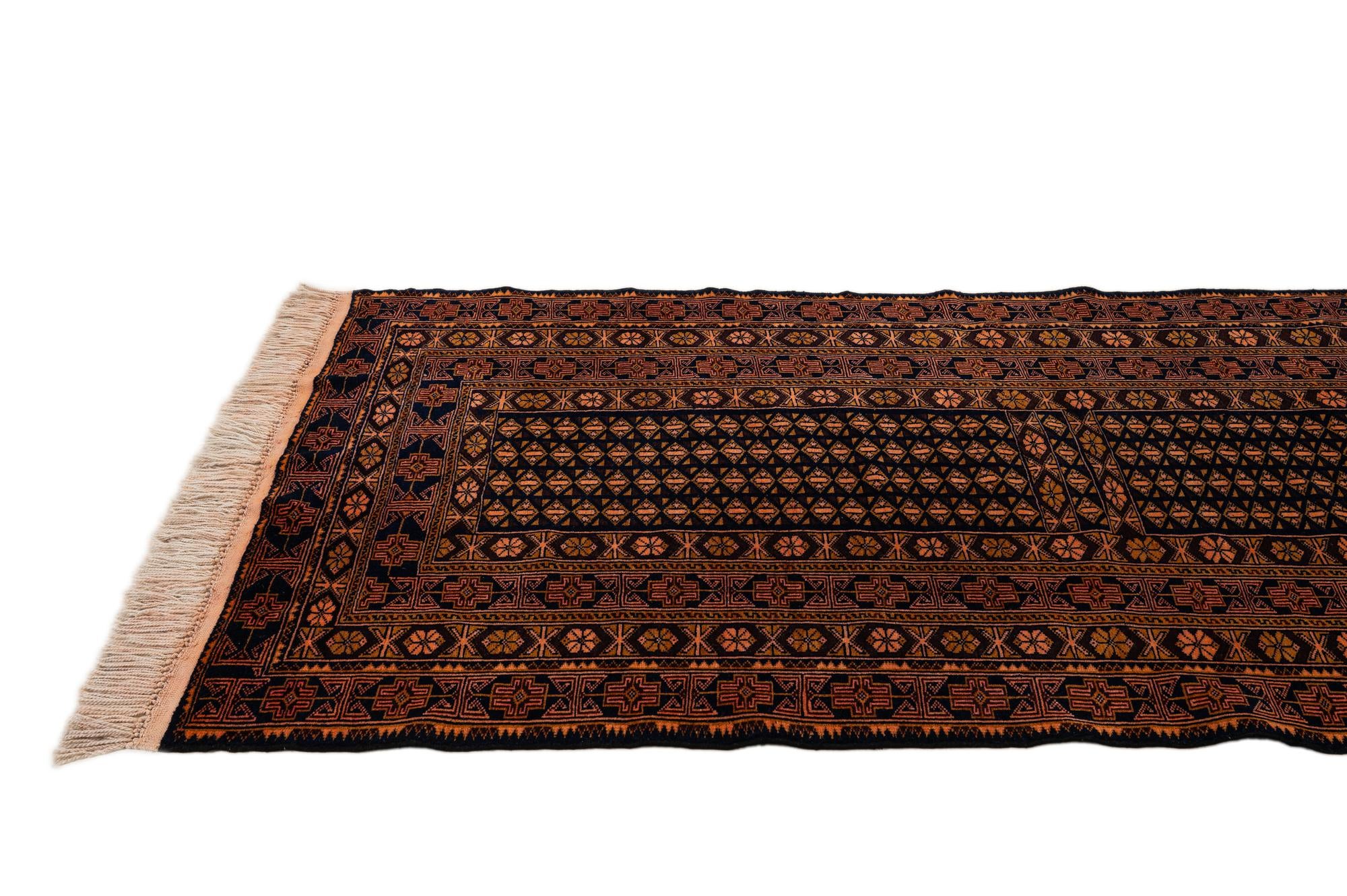 110cm x 205cm anudado a mano Lahour Alfombra Oriental Lana