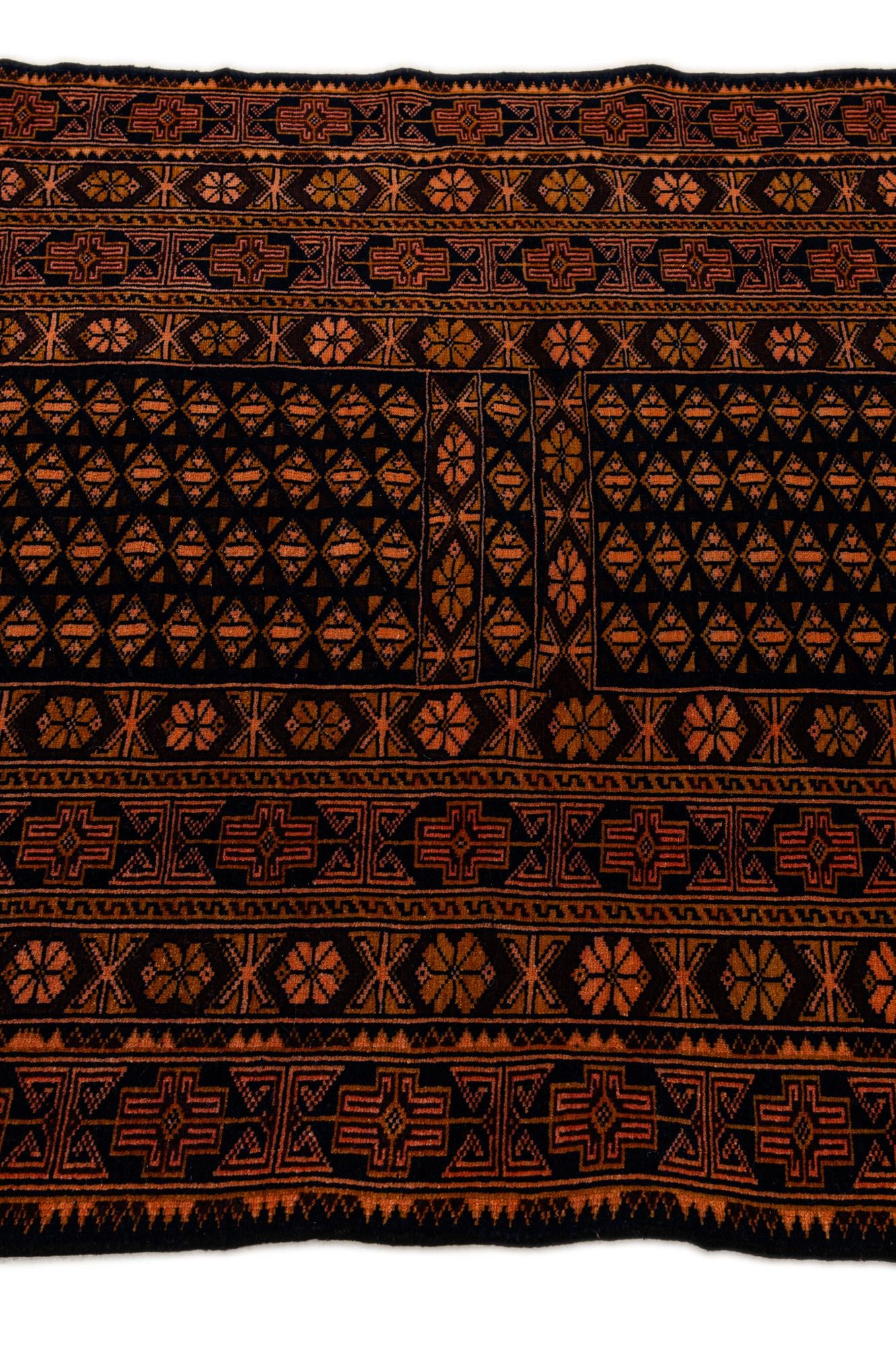 110cm x 205cm anudado a mano Lahour Alfombra Oriental Lana