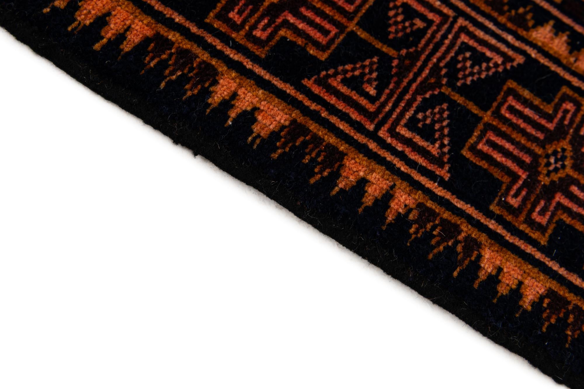 110cm x 205cm anudado a mano Lahour Alfombra Oriental Lana