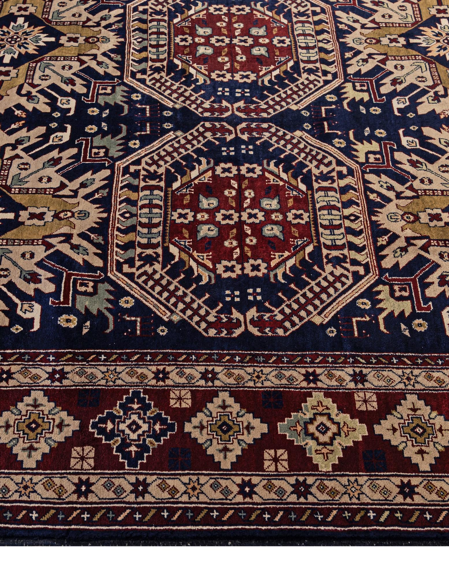 7' x 9' 7 Hand Knotted Lahour Wool Rug