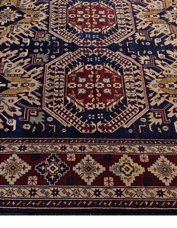7' x 9' 7 Hand Knotted Lahour Wool Rug