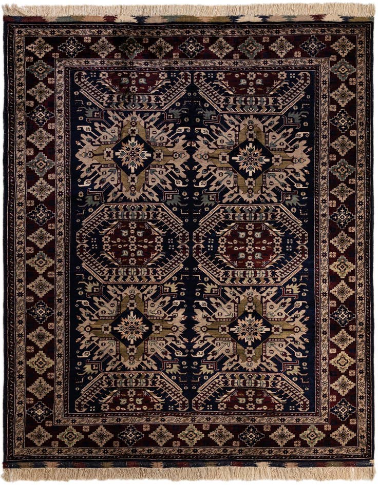 Detail image of 7' x 9' 7 Hand Knotted Lahour Wool Rug