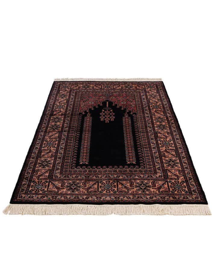 4' 2 x 6' 9 Hand Knotted Lahour Oriental Wool Rug