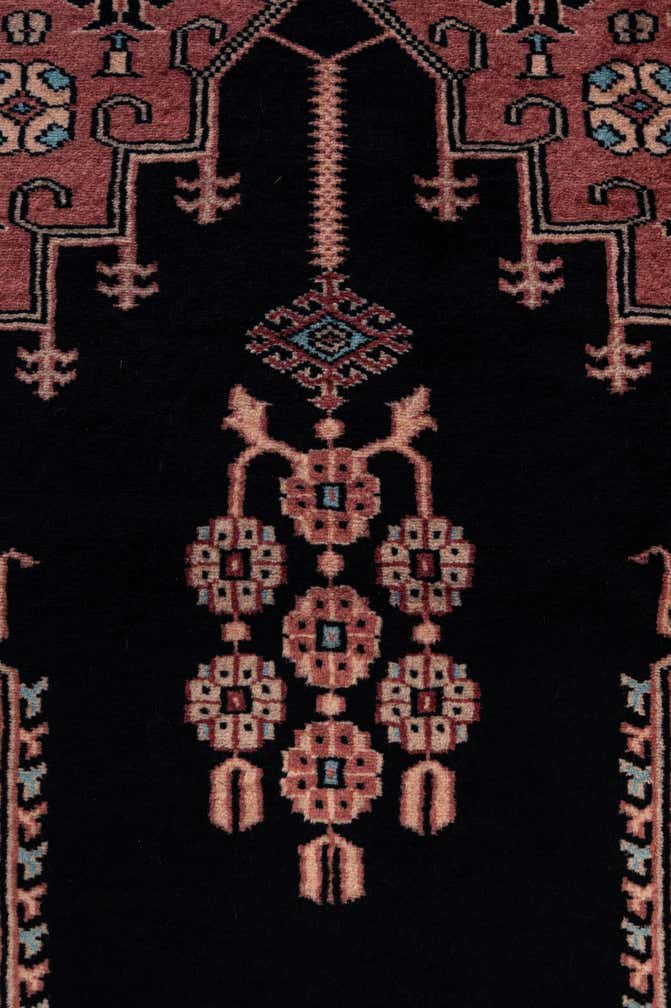 4' 2 x 6' 9 Hand Knotted Lahour Oriental Wool Rug