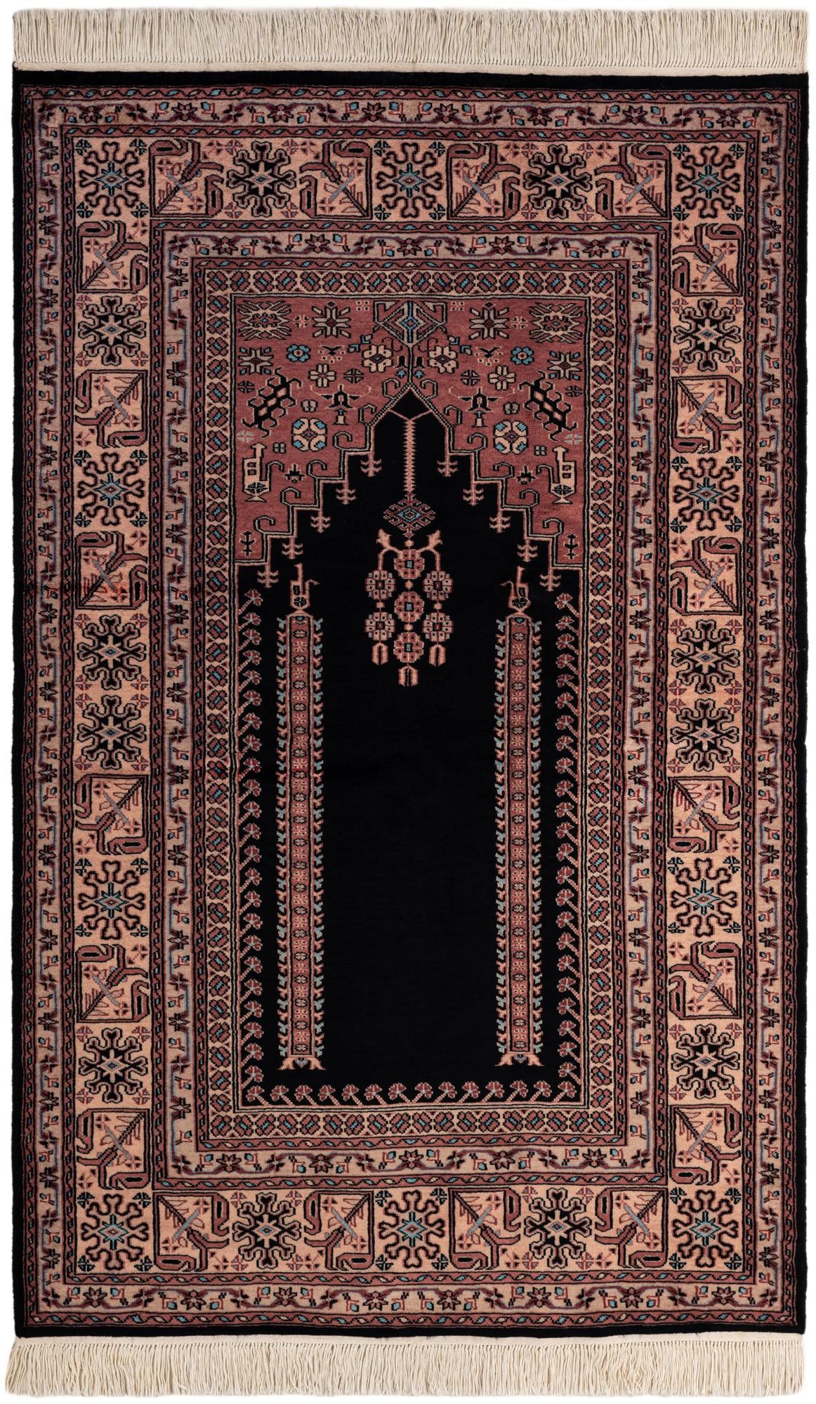 4' 2 x 6' 9  Hand Knotted Lahour Oriental Wool Rug