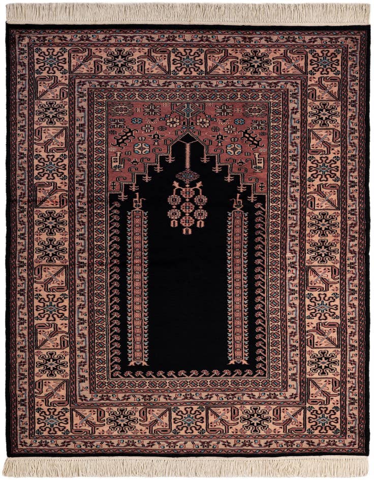 Detail image of 4' 2 x 6' 9 Hand Knotted Lahour Oriental Wool Rug