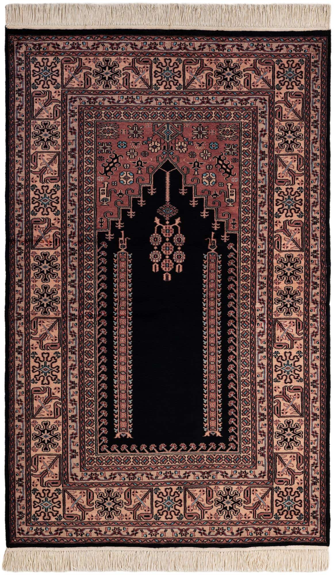 4' 2 x 6' 9 Hand Knotted Lahour Oriental Wool Rug