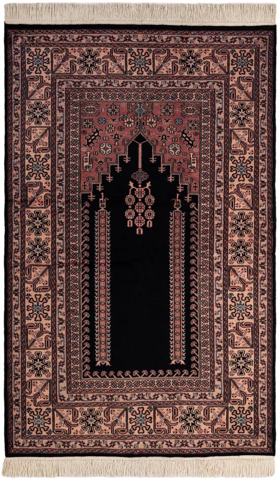 Detail image of 4' 2 x 6' 9 Hand Knotted Lahour Oriental Wool Rug