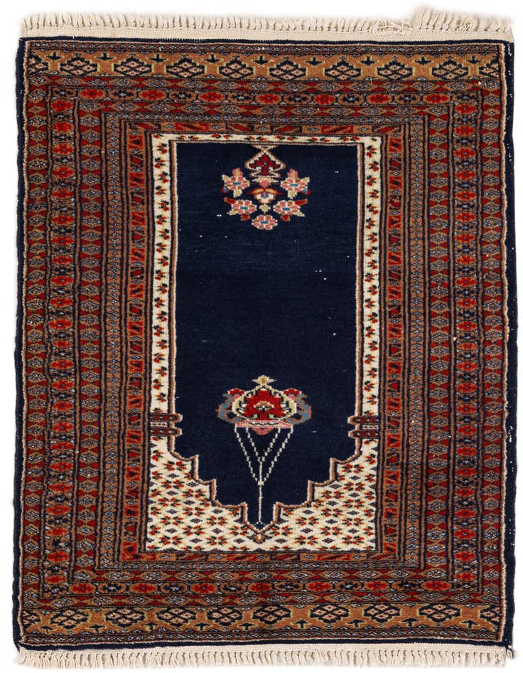 Detail image of 2' 1 x 2' 11 Hand Knotted Lahour Oriental Wool Rug