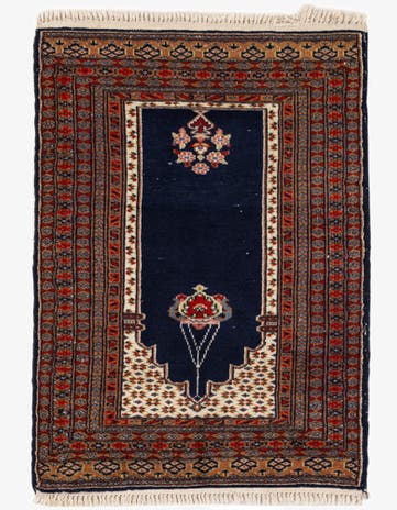2' 1 x 2' 11 Hand Knotted Lahour Oriental Wool Rug