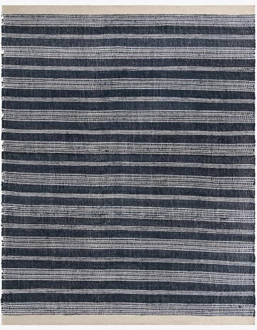 Navy Blue Hand Woven Lariat Rug