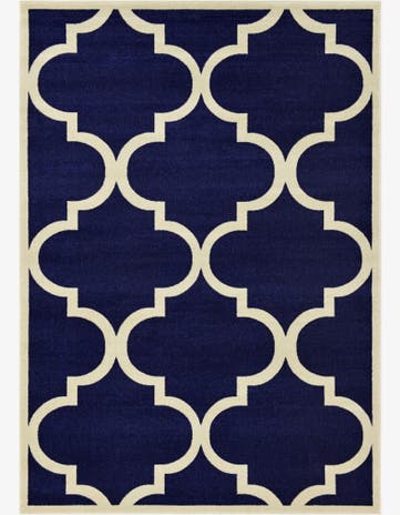 Navy Blue Lattice Rug