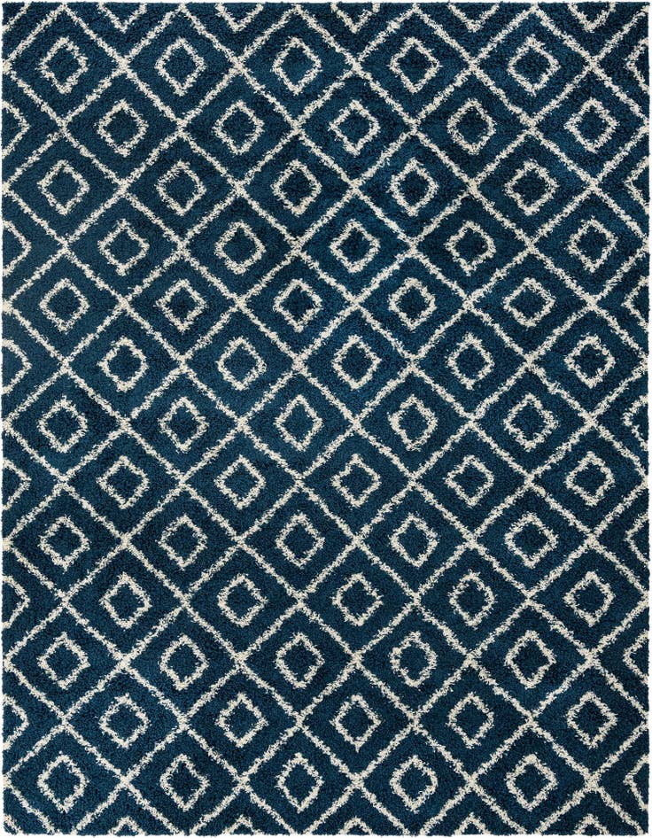 Detail image of 10' x 13' Lattice Shag Rug