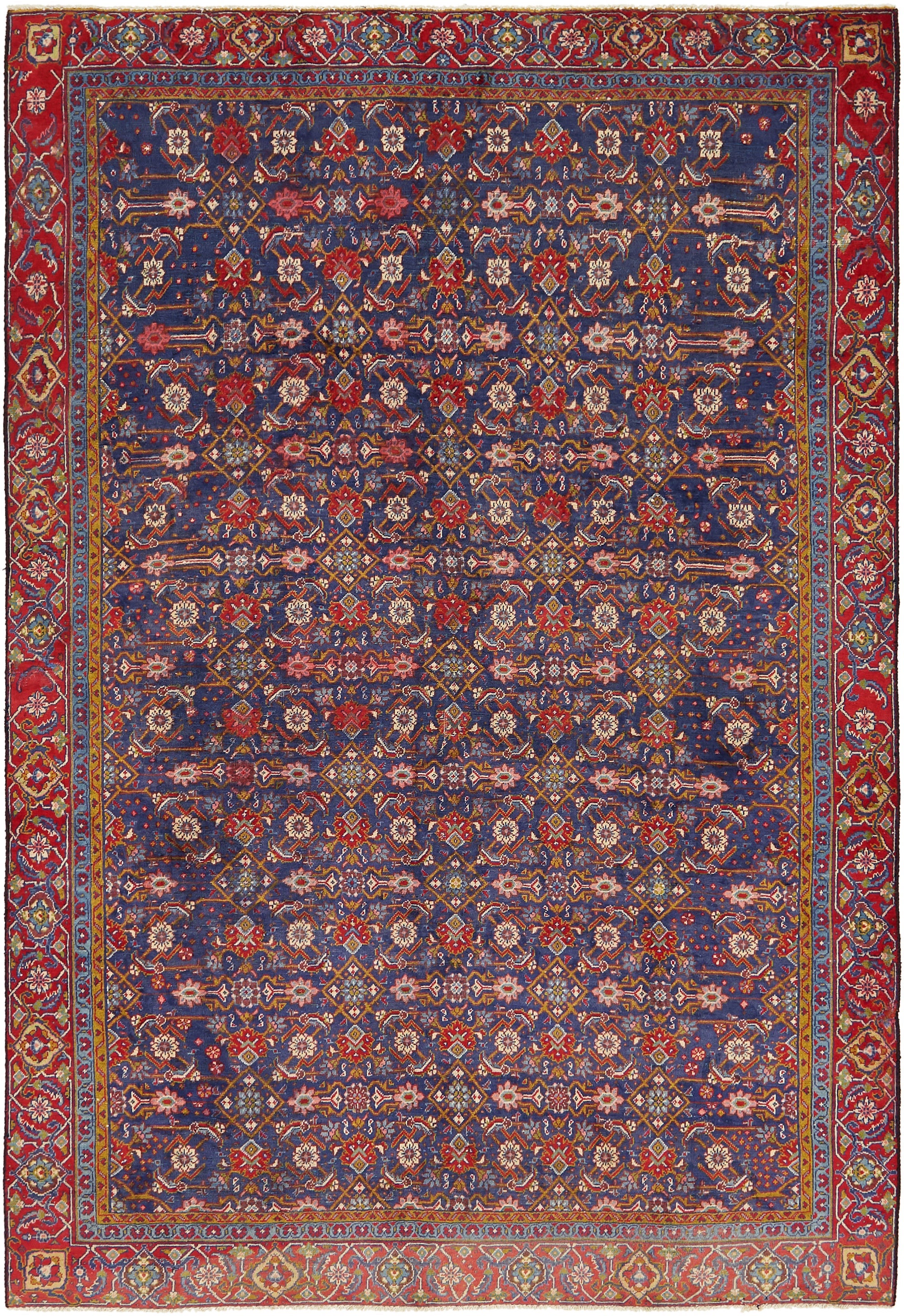 6' 10 x 9' 10 Hand Knotted Mahal Persian Wool Rug