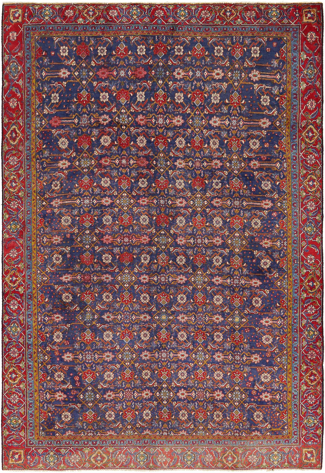 6' 10 x 9' 10 Hand Knotted Mahal Persian Wool Rug