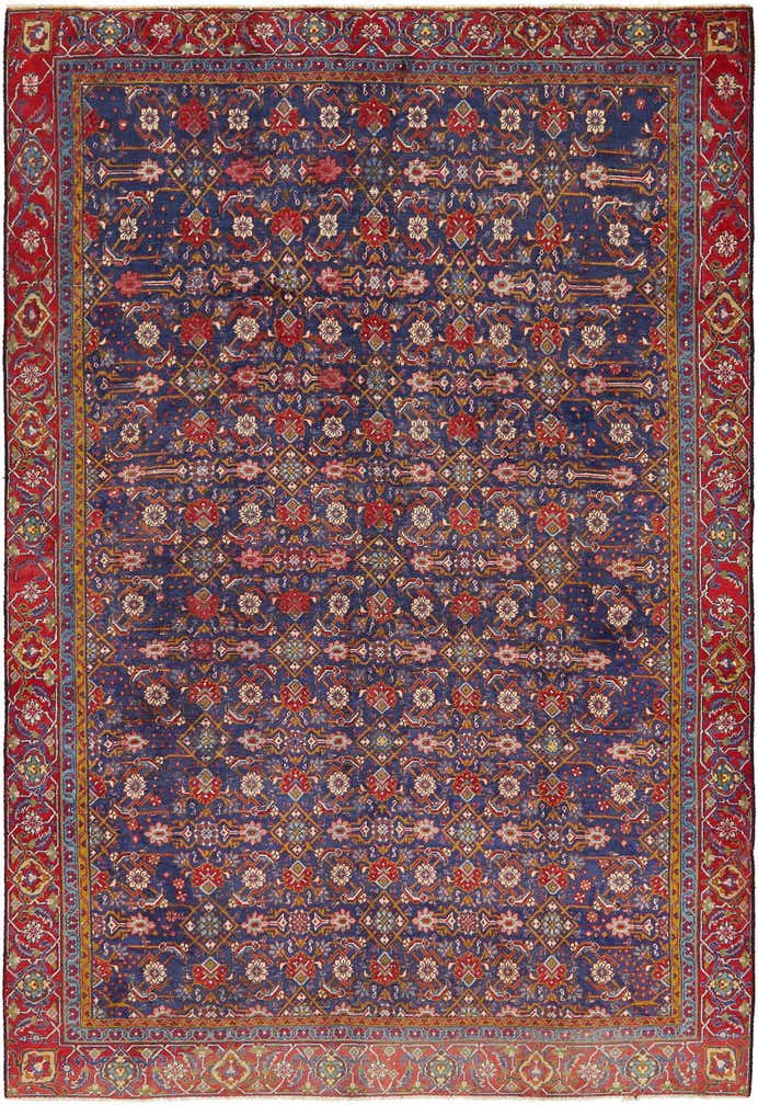 6' 10 x 9' 10 Hand Knotted Mahal Persian Wool Rug