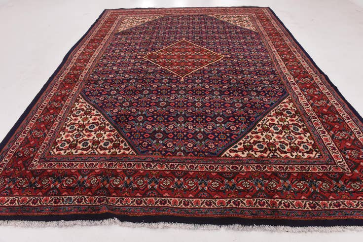 Detail image of 9' 8 x 13' Hand Knotted Mahal Persian Wool Rug