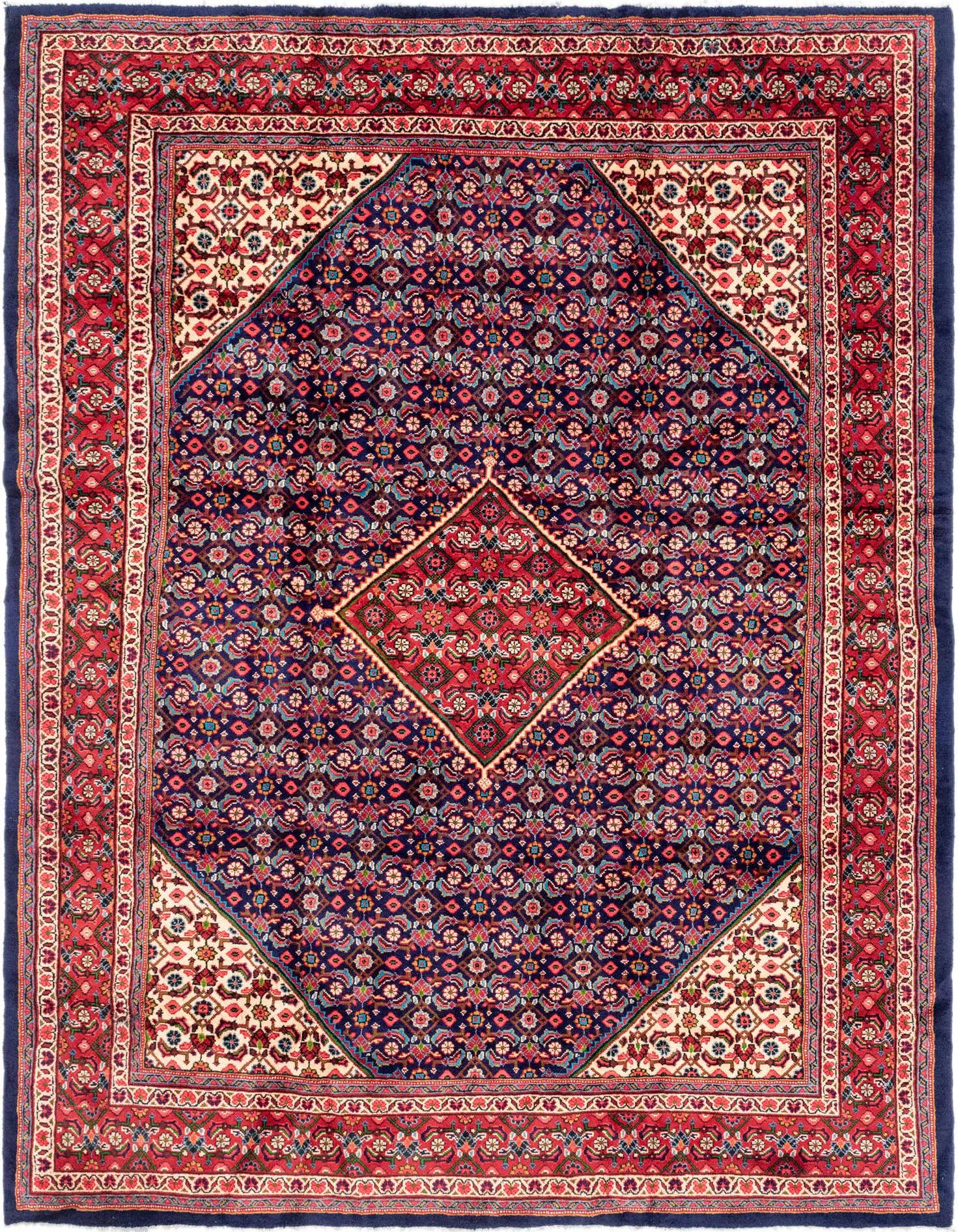 9' 8 x 13' Hand Knotted Mahal Persian Wool Rug