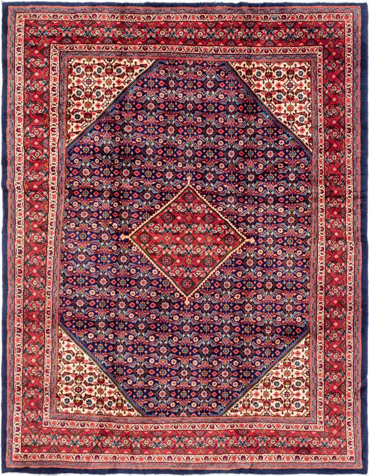 Detail image of 9' 8 x 13' Hand Knotted Mahal Persian Wool Rug