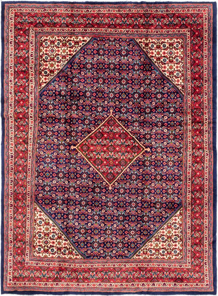 Detail image of 9' 8 x 13' Hand Knotted Mahal Persian Wool Rug
