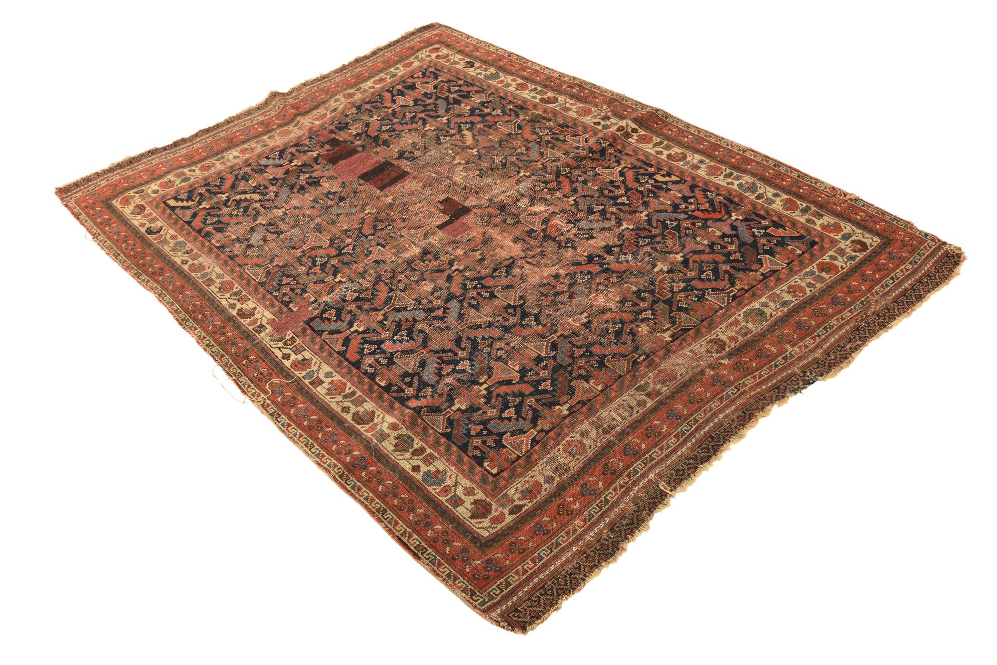 4' 3 x 5' 7 Hand Knotted Malayer Persian Wool Rug