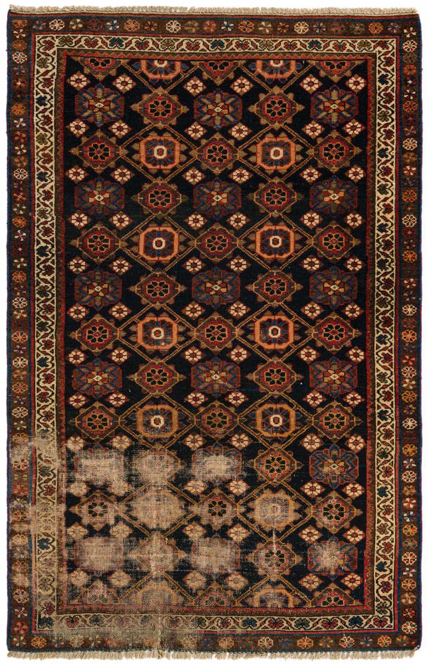 Detail image of 4' x 6' Hand Knotted Malayer Persian Wool Rug