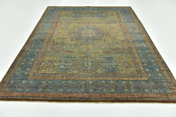Detail image of 6' 10 x 9' 9 Hand Knotted Mamluk Ziegler Rug