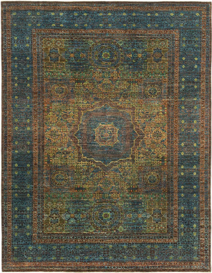 Detail image of 6' 10 x 9' 9 Hand Knotted Mamluk Ziegler Rug