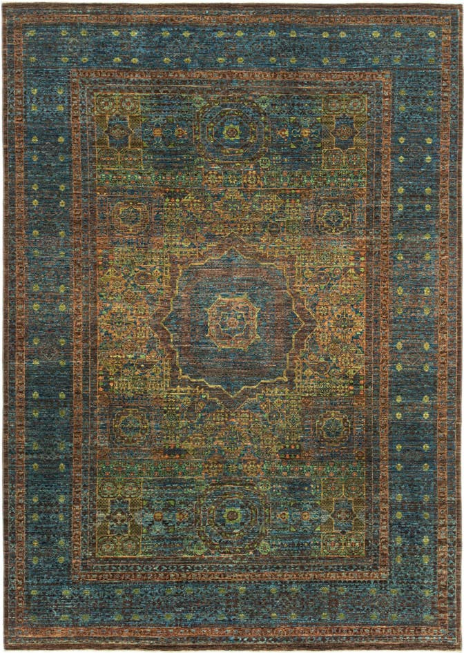 Detail image of 6' 10 x 9' 9 Hand Knotted Mamluk Ziegler Rug
