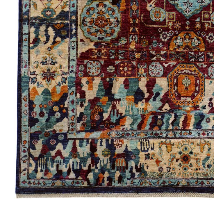 Detail image of 6' 6 x 9' 5 Hand Knotted Mamluk Ziegler Rug