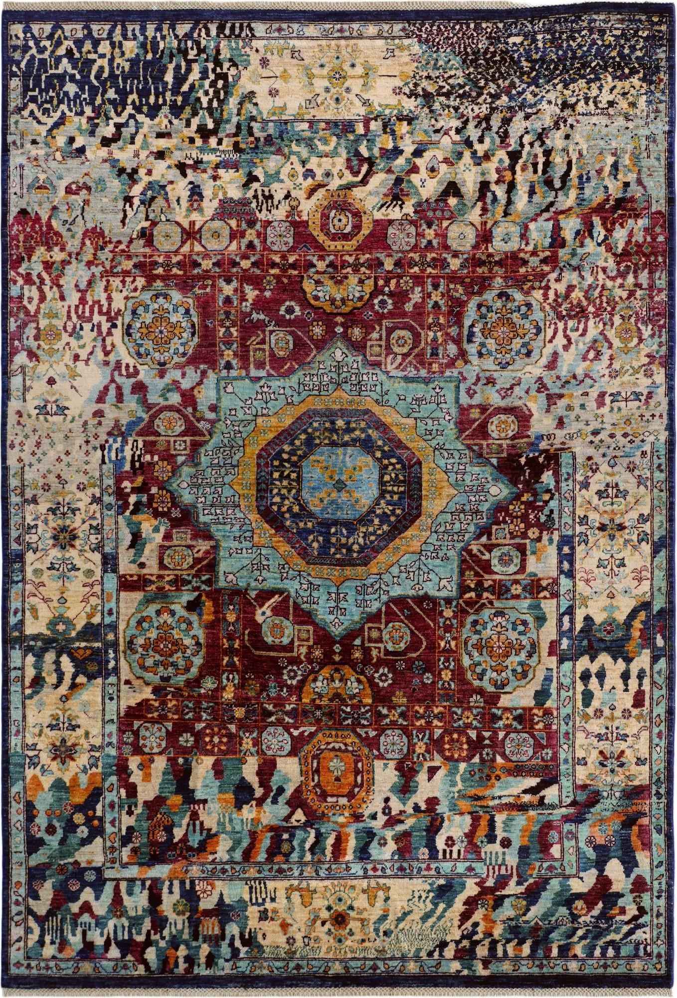 6' 6 x 9' 5 Hand Knotted Mamluk Ziegler Rug