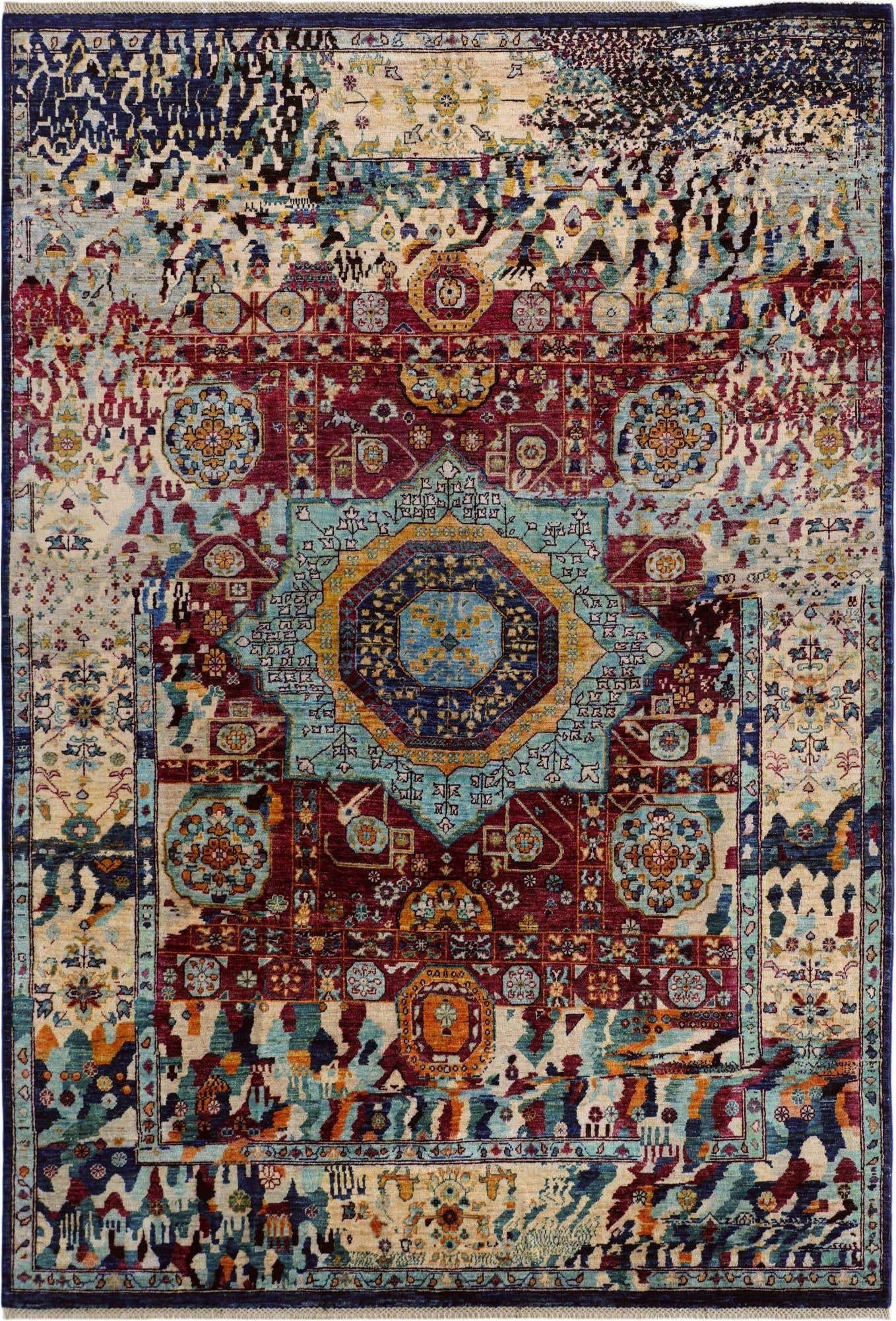 6' 6 x 9' 5 Hand Knotted Mamluk Ziegler Rug
