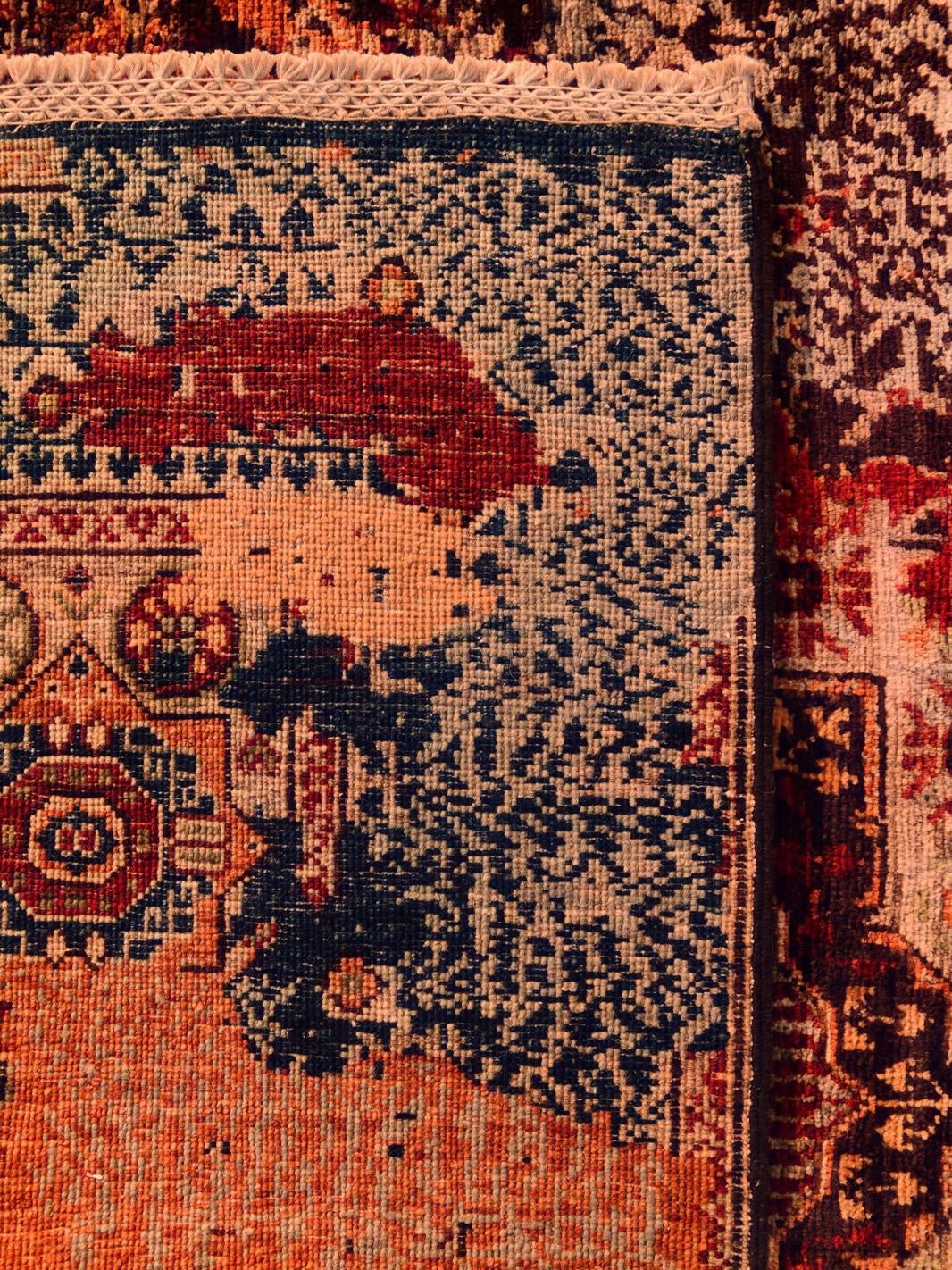 100cm x 125cm Hand Knotted Mamluk Ziegler Rug