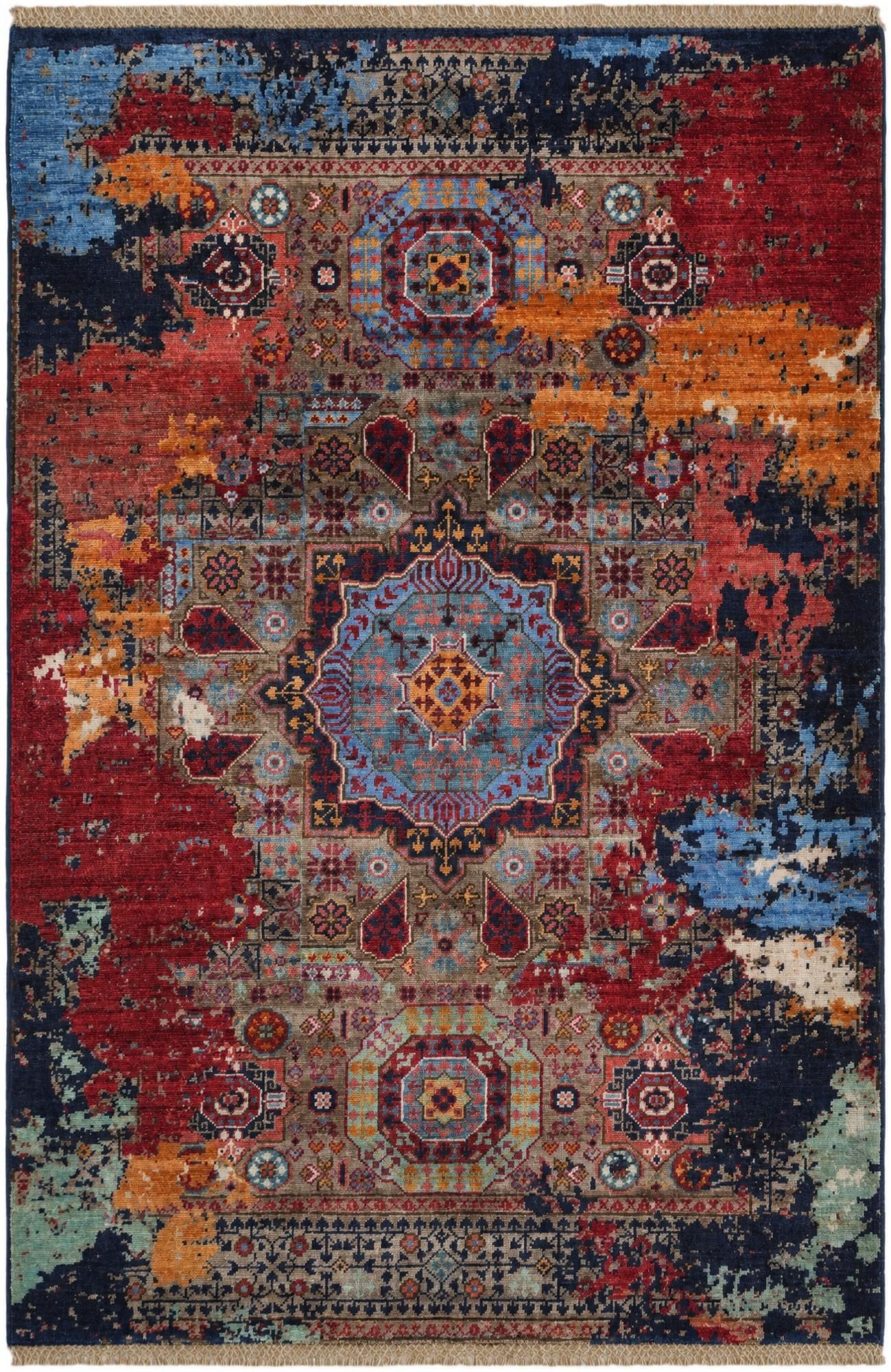 3' 4 x 5' Hand Knotted Mamluk Ziegler Rug
