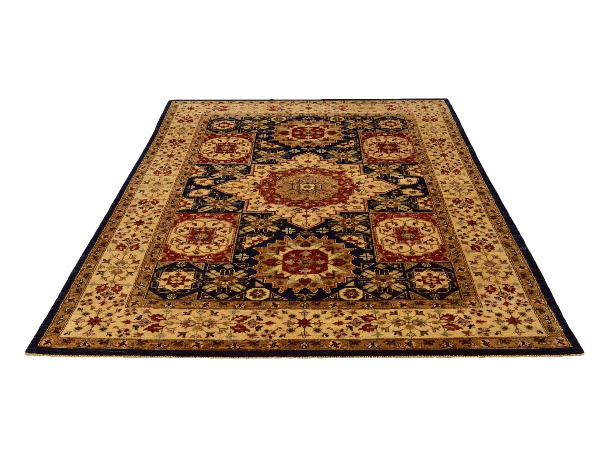 5' 6 x 7' 5 Hand Knotted Mamluk Ziegler Rug