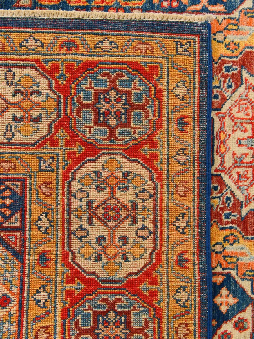 Detail image 12 of 12: 4' 2 x 6' 3 Hand Knotted Mamluk Ziegler Rug