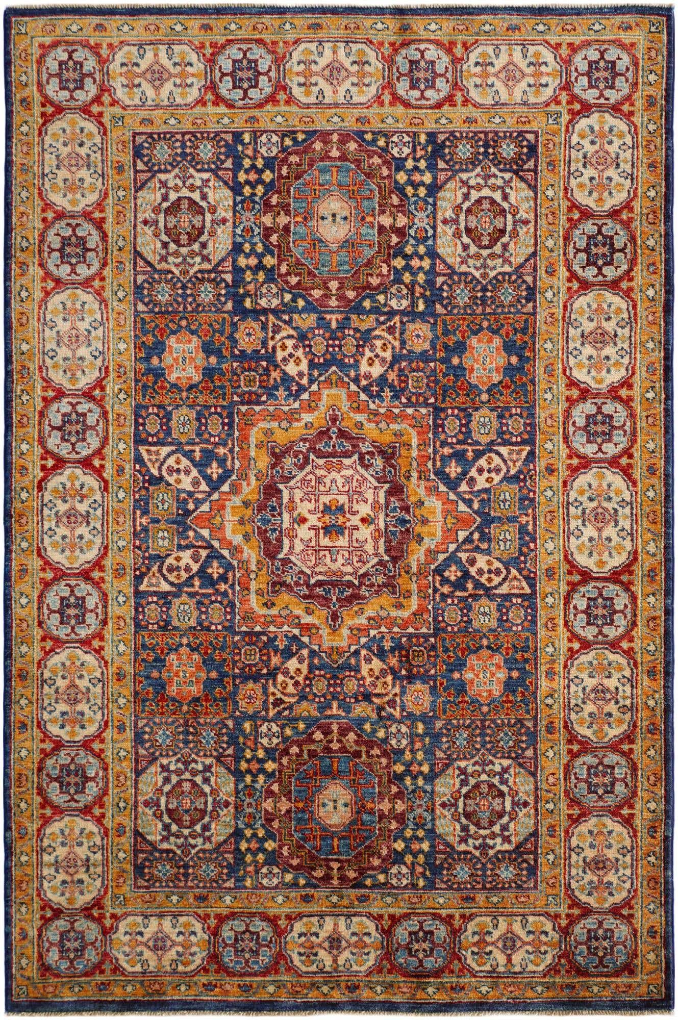 4' 2 x 6' 3 Hand Knotted Mamluk Ziegler Rug