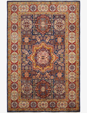 4' 2 x 6' 3 Hand Knotted Mamluk Ziegler Rug