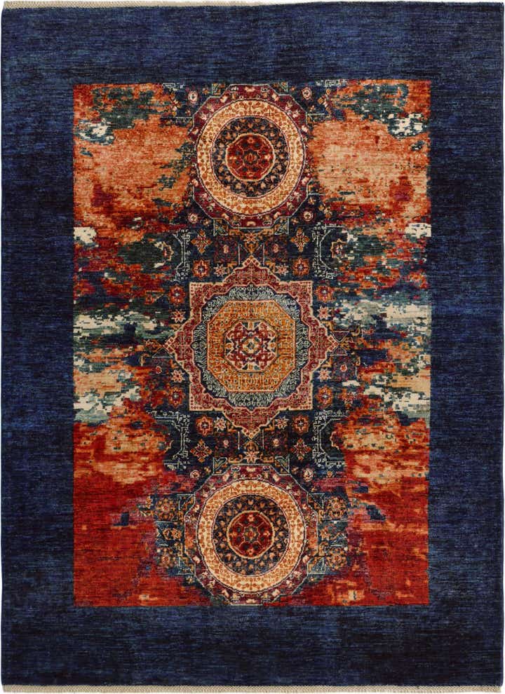 5' 10 x 7' 10 Hand Knotted Mamluk Ziegler Rug