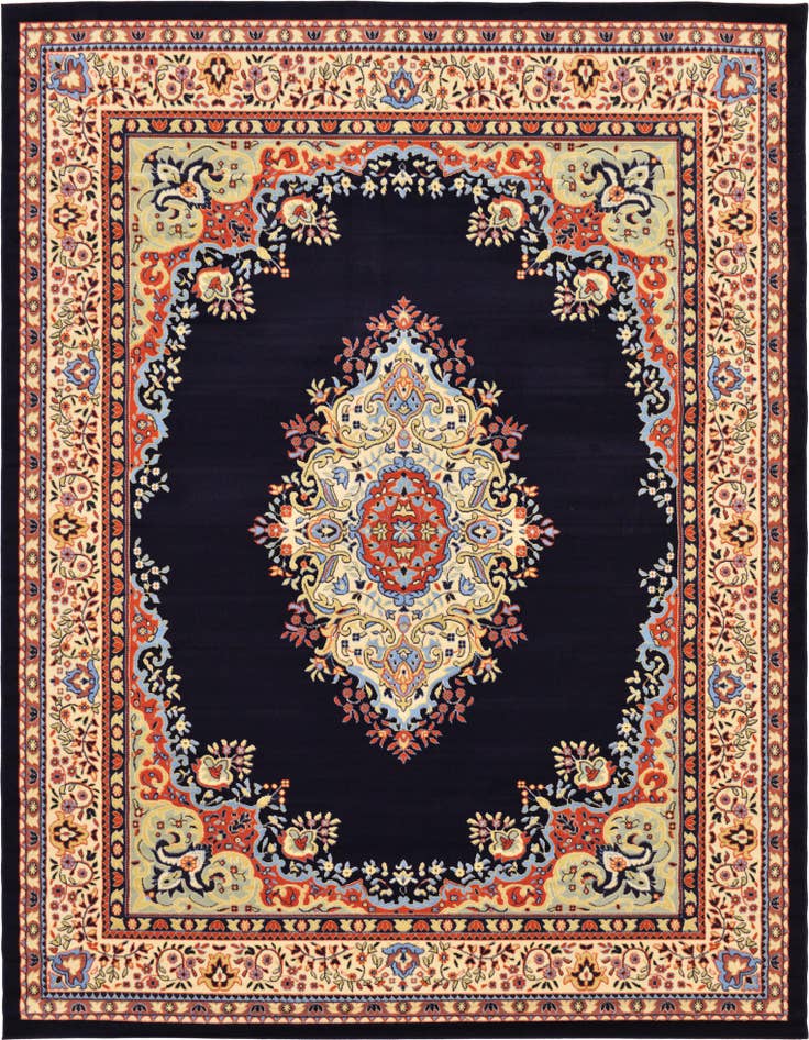 Detail image of 9' x 12' Mashad Design Rug